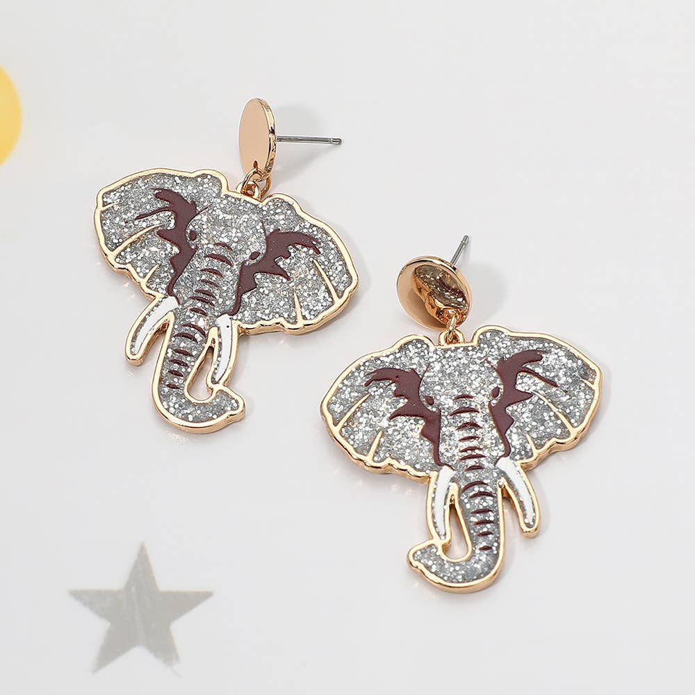 Alabama Elephant Earrings