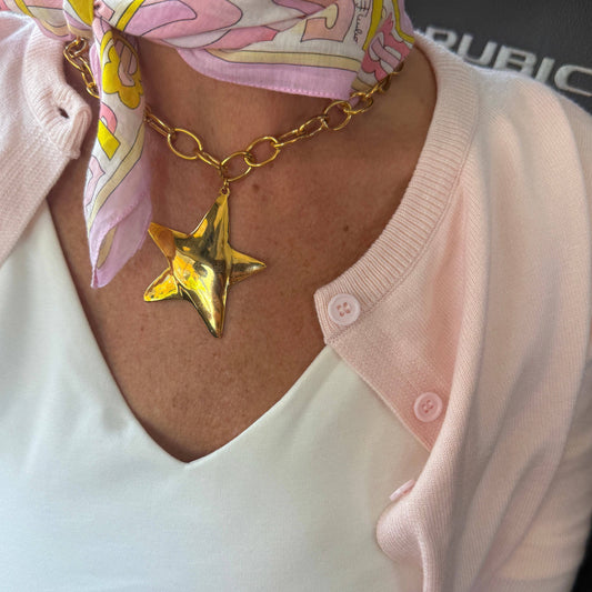 Gold Star Chunky Necklace