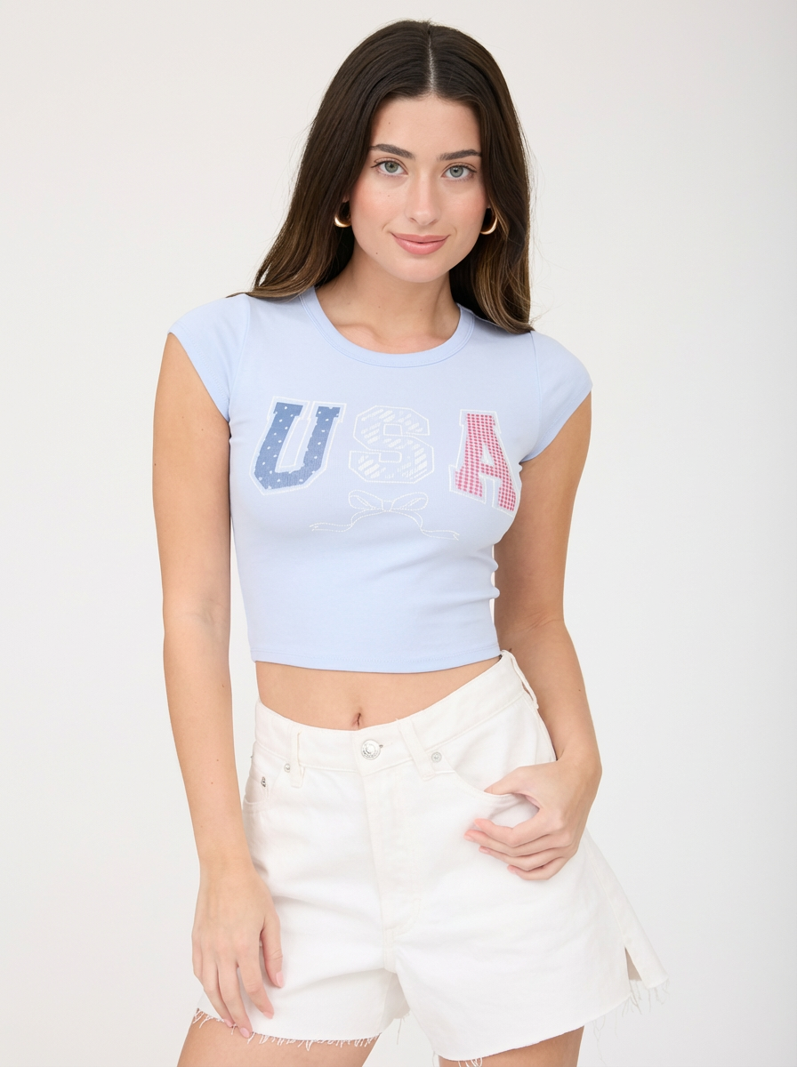 USA Bow Crop Top