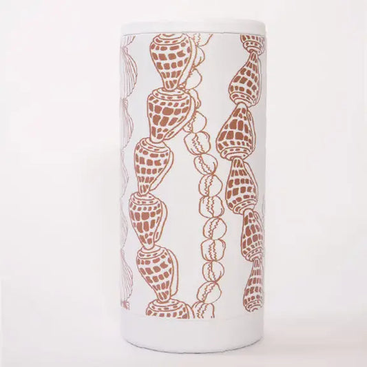 White Cone Shells Slim Can Coozie